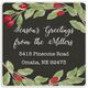 Black Winter Berries Square Address Labels in a Jar Image 2 of 2